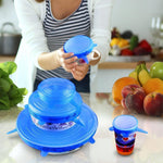 Load image into Gallery viewer, Hirundo Silicone Stretch lid, 6PCS (Blue)
