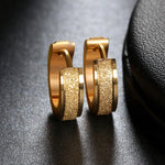 Load image into Gallery viewer, Matted stainless steel earrings
