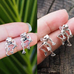 Load image into Gallery viewer, Frog Lover Jewelry,Vintage silver frog earrings
