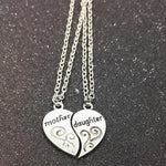 Load image into Gallery viewer, Mother and daughter heart necklace
