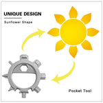 Load image into Gallery viewer, Amenitee 12-in-1 Gear Stainless Steel Sunflower Multi-tool
