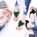 Load image into Gallery viewer, Women Beach Soft Suede Flower Flip Flops Flat Slippers
