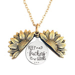 Load image into Gallery viewer, Sunflower double lettering necklace
