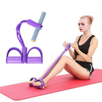 Load image into Gallery viewer, Fitness Equipment Pedal Resistance Band 4 Elastic Pull Rope
