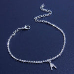 Load image into Gallery viewer, Rhinestone Letter Anklets
