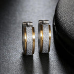 Load image into Gallery viewer, Matted stainless steel earrings
