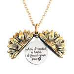 Load image into Gallery viewer, Sunflower double lettering necklace
