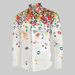 Load image into Gallery viewer, Colorful Music Notes Men's Shirt
