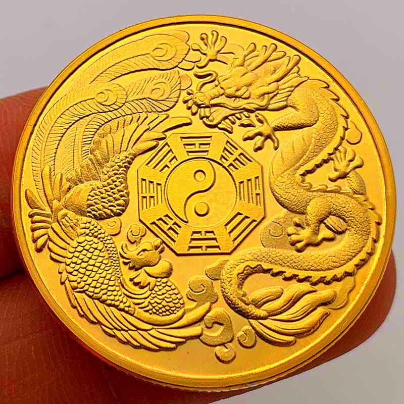 Unique Yin and Yang Commemorative Coins Collectible Coin