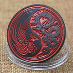 Load image into Gallery viewer, Dragon And Phoenix Commemorative Coins Collectibles Black
