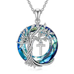 Load image into Gallery viewer, Tree of Life Crystal Pendant Necklace

