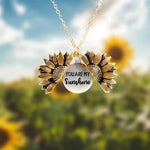 Load image into Gallery viewer, Sunflower double lettering necklace
