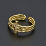 Load image into Gallery viewer, Zircon Cross Ring
