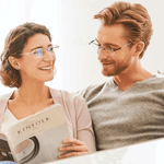 Load image into Gallery viewer, Titanium progressive far and near dual-use reading glasses
