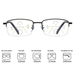 Load image into Gallery viewer, Titanium progressive far and near dual-use reading glasses
