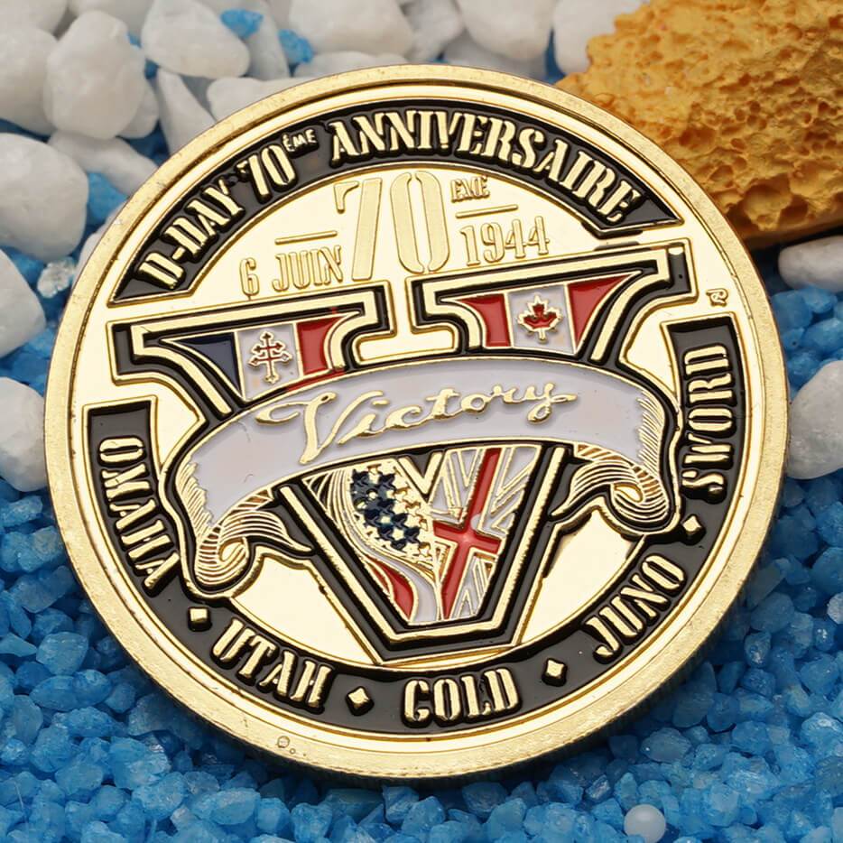 unique d day commemorative coin