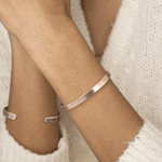 Load image into Gallery viewer, Sisters By Heart Cuff Bracelet-Inner Engraved Inspirational Cuff Bracelet Bangle
